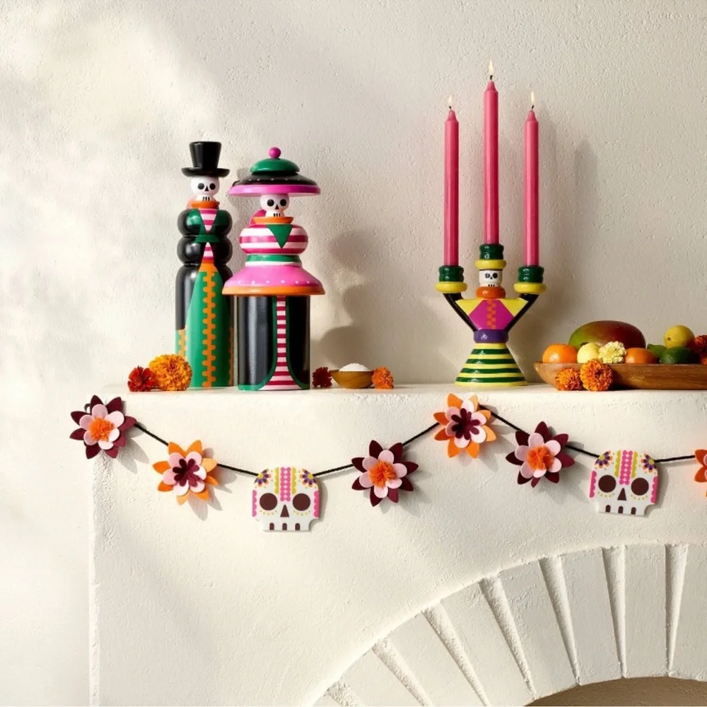 Target x Cecilia Ruiz 2025 Dia de Los Muertos 3 pillar ceramic candle holder